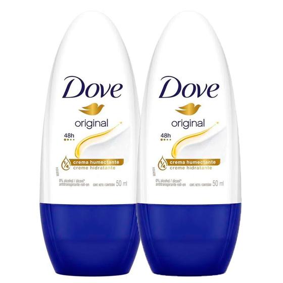 Imagem de Desodorante Antitranspirante Roll-on Dove Original 50ml  Kit com duas unidades