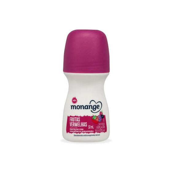 Imagem de Desodorante Antitranspirante Roll On Frutas Vermelhas Proteção Com Fragrância Duradoura 50ml Monange