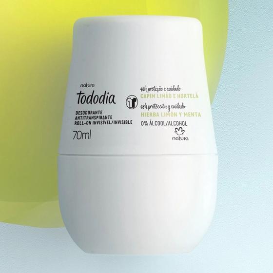 Imagem de Desodorante Antitranspirante Roll-On Tododia Capim Limão e Hortelã - 70ml