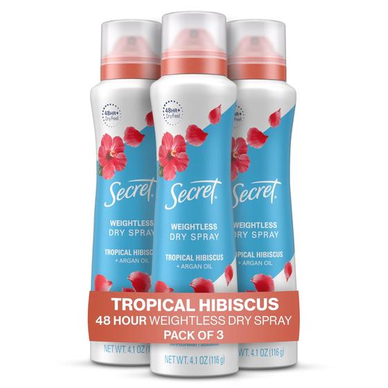 Imagem de Desodorante antitranspirante Secret Dry Spray Tropical Hibiscus 120mL