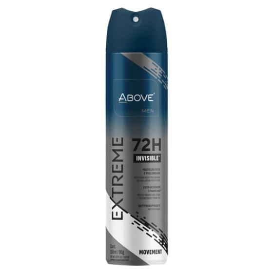 Imagem de Desodorante Antitrasnpirante Aerosol Above Men Extreme Invisible Movement 72h 150ml