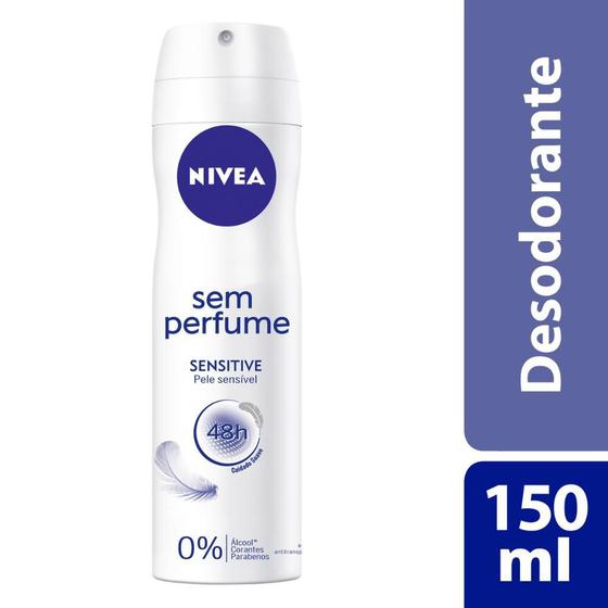 Desodorante Antitraspirante Aerosol Nívea Sem Perfume 150ml Menor preço em Desodorante Antitraspirante Aerosol Nívea Sem Perfume 150ml