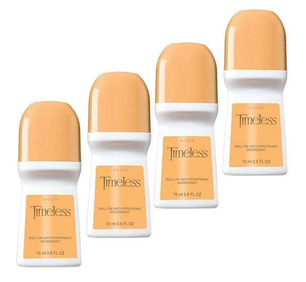 Imagem de Desodorante Avon Timeless Roll-on Antitranspirante - 75ml (Pack com 4)