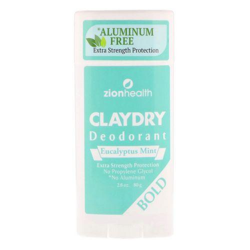 Imagem de Desodorante Clay Dry Bold Eucalyptus Mint 2,8 Oz da Zion Health (pacote com 4)