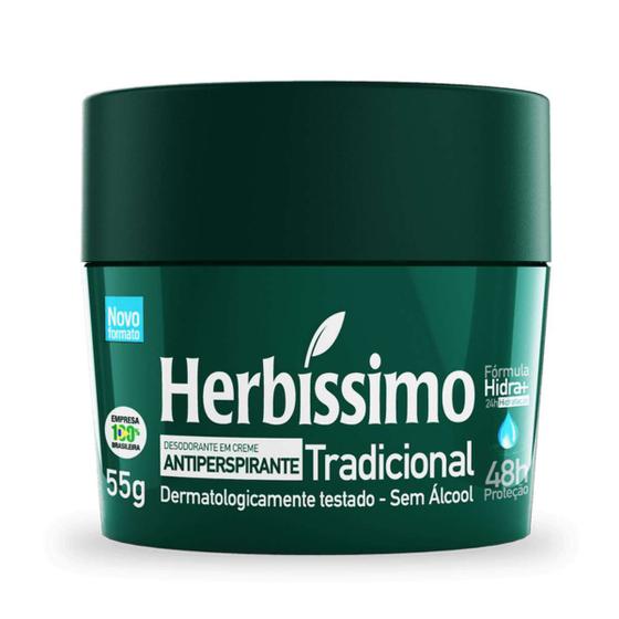 Imagem de Desodorante Creme Antitranspirante Tradicional  Herbissimo 55g