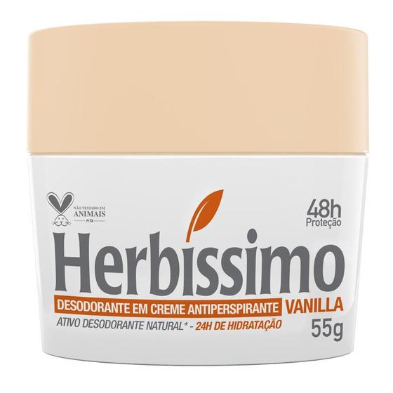 Desodorante Creme Antitranspirante Vanilla Herbíssimo 55G Menor preço em Desodorante Creme Antitranspirante Vanilla Herbíssimo 55G