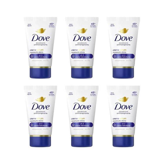 Imagem de Desodorante Creme Dove Fem Repar Diaria 50G - Kit Com 6Un