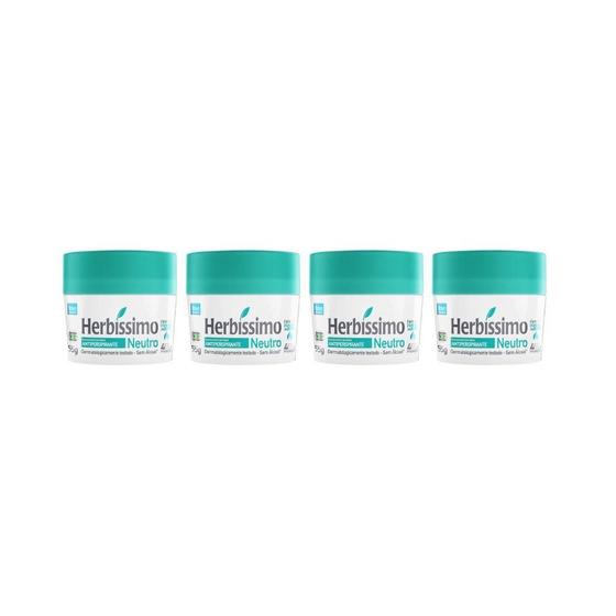 Imagem de Desodorante Creme Herbíssimo 55G Neutro-Kit C/4Un