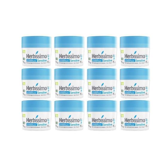 Imagem de Desodorante Creme Herbíssimo 55G Sensitive - Kit Com 12Un