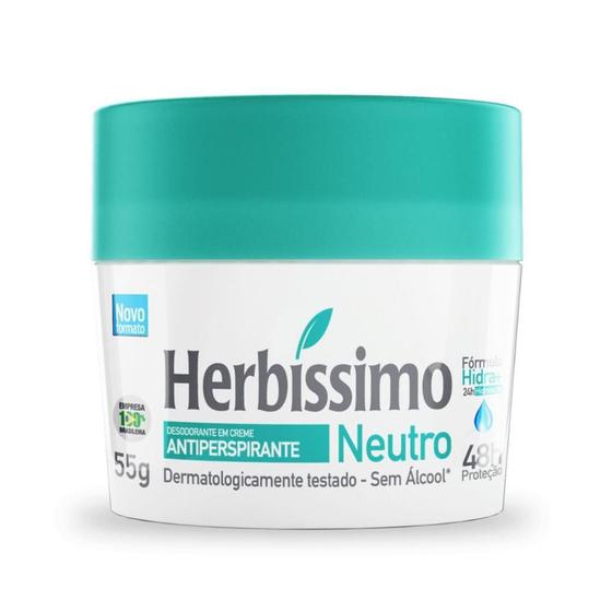 Imagem de Desodorante creme herbissimo neutro antitranspirante 55g
