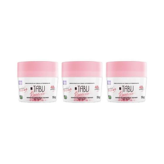 Imagem de Desodorante Creme Tabu 55G Romance - Kit Com 3Un