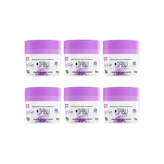 Imagem de Desodorante Creme Tabu 55G Segredos - Kit Com 6Un