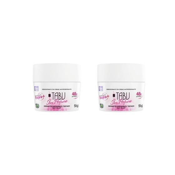 Imagem de Desodorante Creme Tabu 55G Sem Perfume - Kit Com 2Un