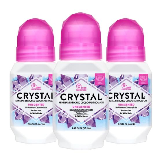 Imagem de Desodorante Crystal Essence Mineral Roll-on 66ml - Pacote com 3 Unidades