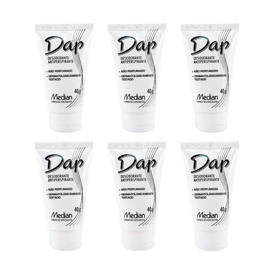 Imagem de Desodorante Dap Creme Bisnaga 40G - Kit Com 6Un