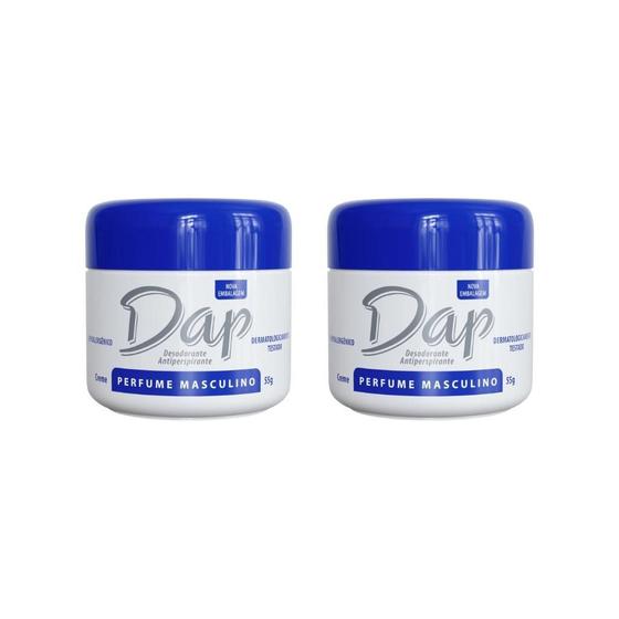 Imagem de Desodorante Dap Creme Pote Perfume Masculino 55G - Kit C/2Un