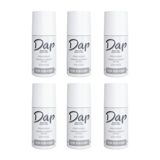 Imagem de Desodorante Dap Roll-On Sem Perfume 55Ml - Kit Com 6Un