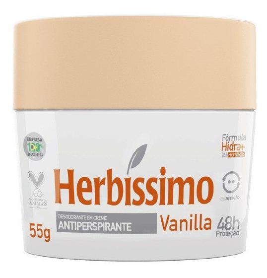 Desodorante em Creme Herbíssimo Vanilla 48h - 55g Menor preço em Desodorante em Creme Herbíssimo Vanilla 48h - 55g