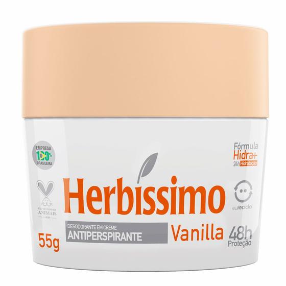 Imagem de Desodorante em Creme Herbíssimo Vanilla Antiperspirante 48h 55g