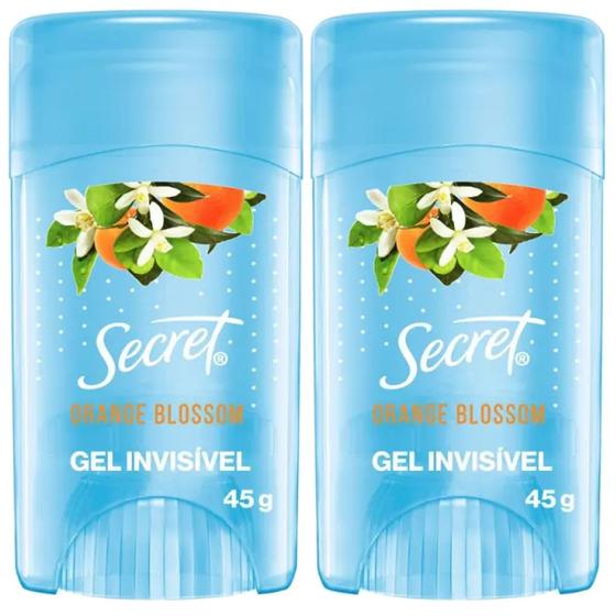 Imagem de Desodorante em Gel Antitranspirante Secret Aroma Cítrico 45g Orange Blossom - 2 unidades