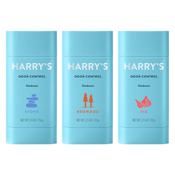 Imagem de Desodorante Harry's Men Odor Control Sem Alumínio - Kit com 3 Unidades (75mL cada)
