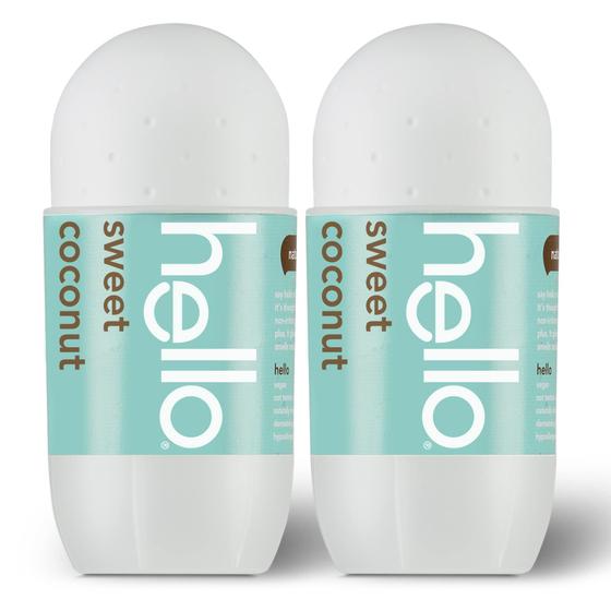 Imagem de Desodorante Hello Sweet Coconut Roll-On 50ml - 48h de Proteção (Kit com 2)