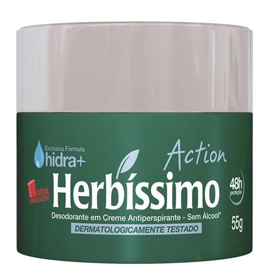 Desodorante Herbissimo Creme Action 55g Menor preço em Desodorante Herbissimo Creme Action 55g