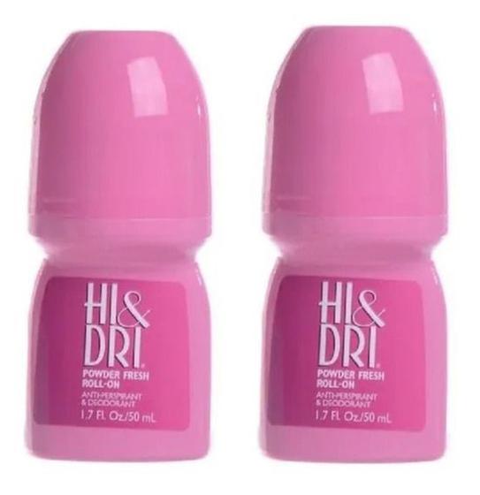 Imagem de Desodorante Hi & Dri Roll-on Powder Fresh 50ml Kit C/ 2 Pç.