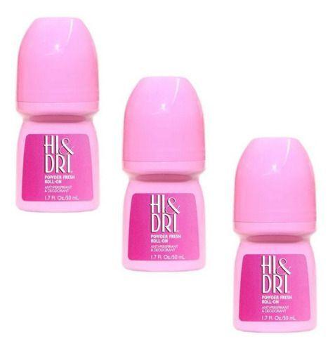 Imagem de Desodorante Hi & Dri Roll-on Powder Fresh 50ml Kit C/ 3 Pç.