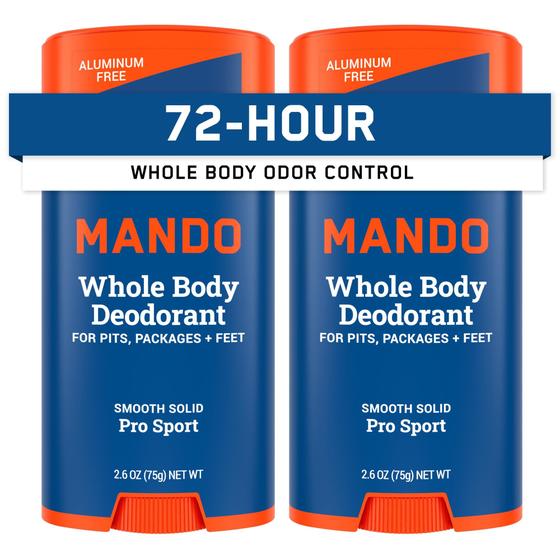 Imagem de Desodorante Mando Whole Body para Homens - 72h de Proteção - Kit com 2 Unidades (150ml cada)