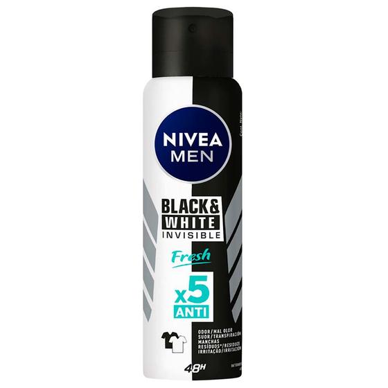 Imagem de Desodorante Masculino Aerosol NIVEA MEN - Invisible for Black & White Fresh