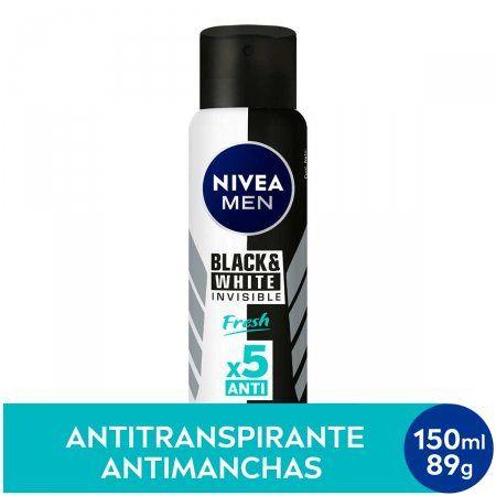 Imagem de Desodorante Masculino Nivea Black e White Invisible Fresh 150 ml Aerosol