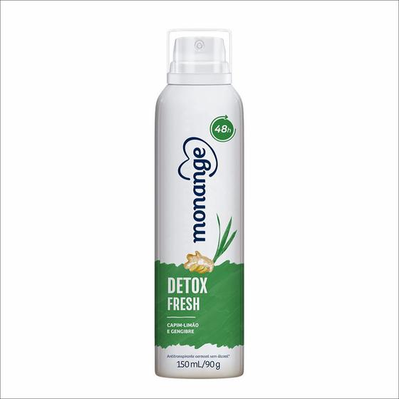 Desodorante Monange Aerosol 150ml Detox Fresh 7896235353904 Menor preço em Desodorante Monange Aerosol 150ml Detox Fresh 7896235353904