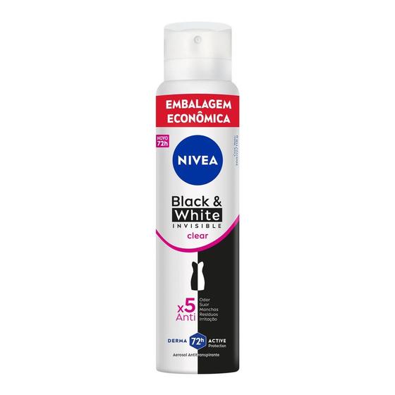 Imagem de Desodorante Nivea Aerossol Invisible Black & White Clear 200ml