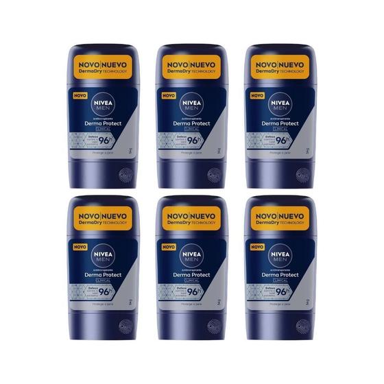 Imagem de Desodorante Nivea Clinical Gel 54G Men Derma Protect - 6Un