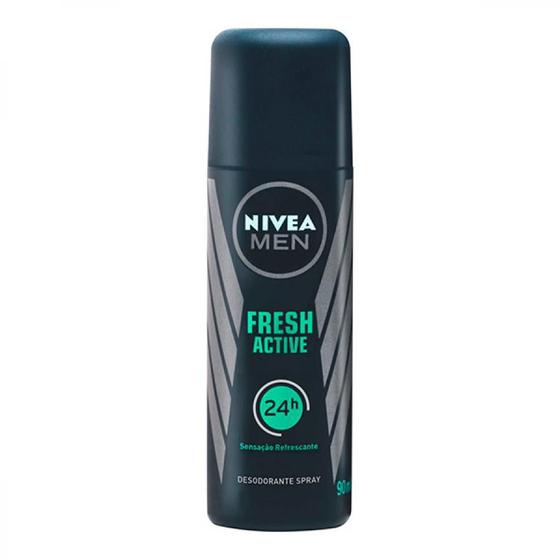 Desodorante Nivea Masculino Spray Fresh Active 90ml Desodorante