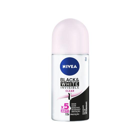 Imagem de Desodorante Nivea Rollon Invisible Black & White Clear 50ml