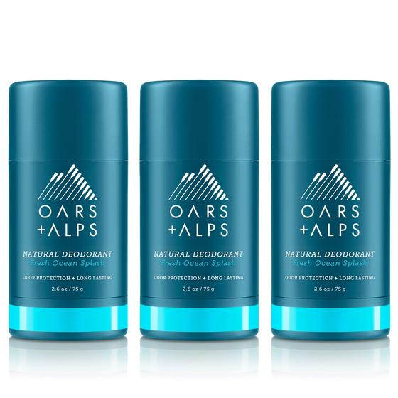 Imagem de Desodorante Oars + Alps Sem Alumínio (75ml) - Kit com 3 Unidades - Fresh Ocean Splash