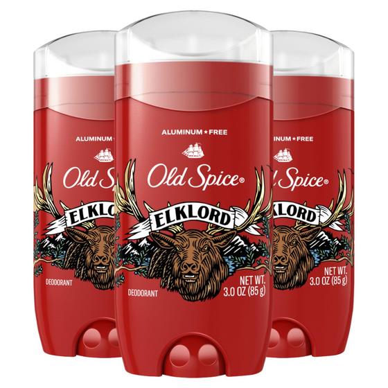 Imagem de Desodorante Old Spice ElkLord Sem Alumínio - 90ml (Pack com 3)