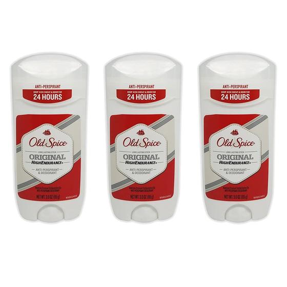 Imagem de Desodorante Old Spice High Endurance Original - Pacote com 3 Unidades (90ml cada)