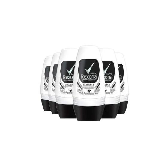 Imagem de Desodorante Rexona 50 Ml Masculino Invisible - Kit C/6Un
