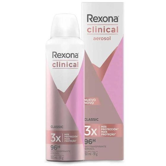 Imagem de Desodorante Rexona Clinical Aerosol 150ml Classic Woman - 7506306214989 UNILEVER