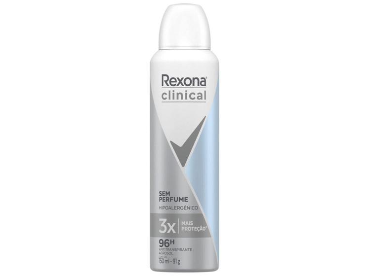 Imagem de Desodorante Rexona Clinical Aerossol Antitranspirante Feminino sem Perfume 150ml