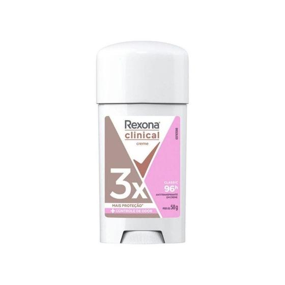 Imagem de Desodorante Rexona Clinical Classic Antitranspirante 96h Creme 58g