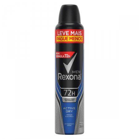 Imagem de Desodorante Rexona Men Active Dry Aerossol Antitranspirante 72h com 250ml