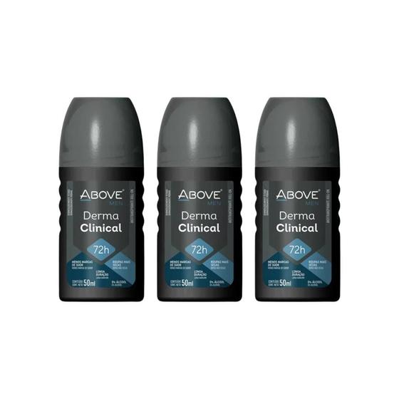 Imagem de Desodorante Roll-On Above Men Dermaclin 50Ml - Kit C/3Un
