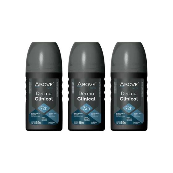 Imagem de Desodorante Roll-on Above Men Dermaclin 50ml - Kit C/3un