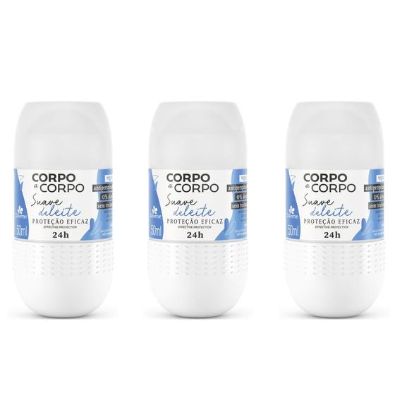 Imagem de Desodorante Roll-on Corpo a Corpo Suave 50ml - Kit C/3un