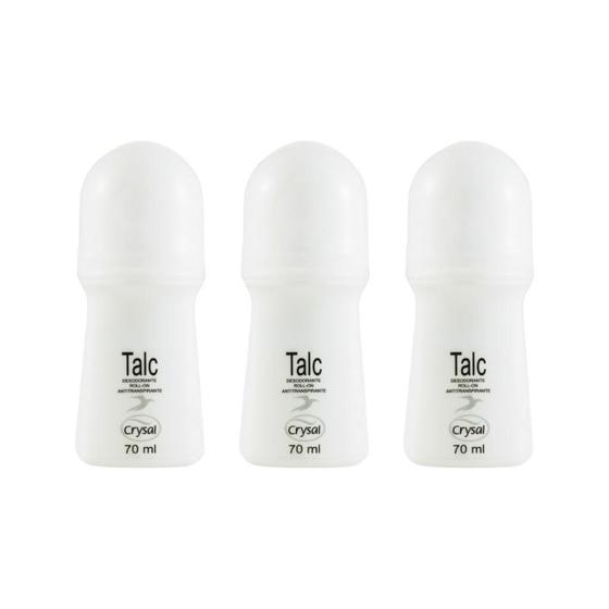 Imagem de Desodorante Roll-On Crysal 70Ml Talc - Kit Com 3Un