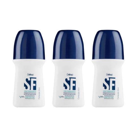 Imagem de Desodorante Roll-on Delikad Sem Perfume 50ml - Kit C/ 3un